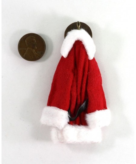 Artisan Santa Claus Coat w/Belt on a Wall Hook by Shadow Box $55.70 - Dollhouse Accessories