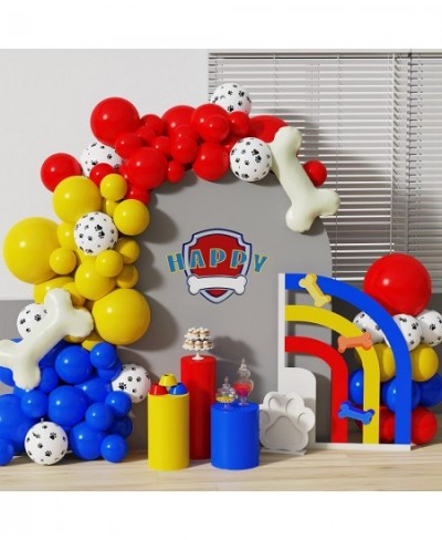 Paw Balloons Garland Kit with Balloon and Red Yellow Blue Dog Paw Latex Balloon Paw Patrol Theme Birthday Decorations Baby Sh...