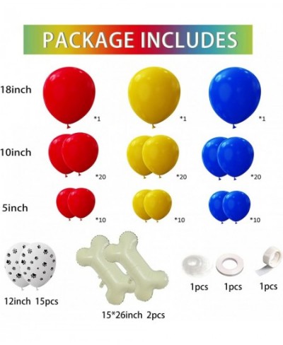 Paw Balloons Garland Kit with Balloon and Red Yellow Blue Dog Paw Latex Balloon Paw Patrol Theme Birthday Decorations Baby Sh...