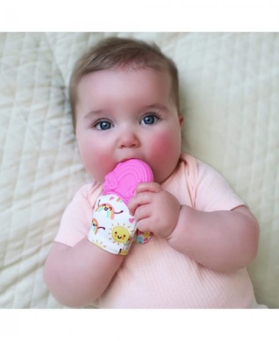 Happy Hands Silicone Teething Mitten: 3M+ Rainbow Pink (80725) $16.40 - Baby Teether Toys