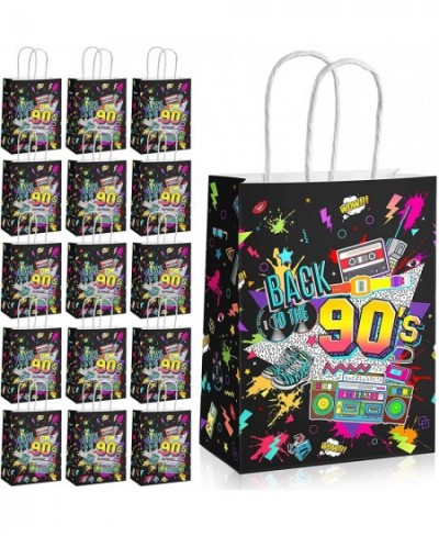 16 Pieces 90s Party Favors Gift Bag 90's Paper Bags with Handles 90s Party Decorations 90s Birthday Themed Paper Goodies Bags...