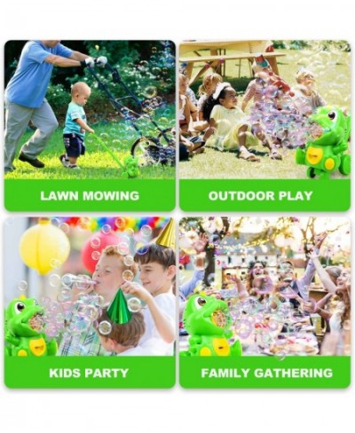 Automatic Bubble Machine for Kids Dinosaur Bubble Lawn Mower for Toddler 1-3 Outdoor Toys for Baby Kids Lawnmower with 3 Bubb...