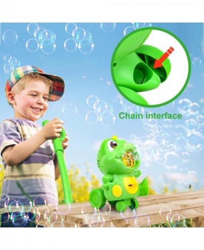 Automatic Bubble Machine for Kids Dinosaur Bubble Lawn Mower for Toddler 1-3 Outdoor Toys for Baby Kids Lawnmower with 3 Bubb...