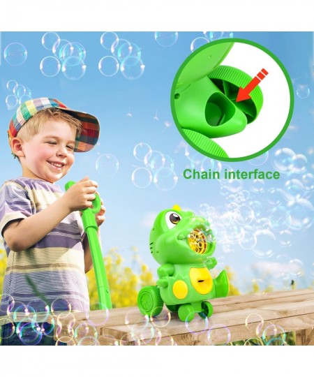 Automatic Bubble Machine for Kids Dinosaur Bubble Lawn Mower for Toddler 1-3 Outdoor Toys for Baby Kids Lawnmower with 3 Bubb...