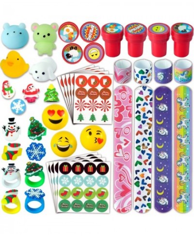 24 Pcs Christmas 3D Character Boxes with Party Favors Cookie Boxes Stickers Stamps Mochi Squishies Xmas Slap Bands Wristband ...