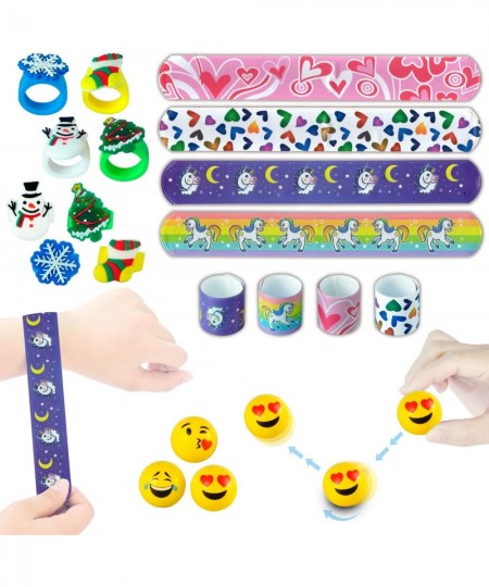 24 Pcs Christmas 3D Character Boxes with Party Favors Cookie Boxes Stickers Stamps Mochi Squishies Xmas Slap Bands Wristband ...