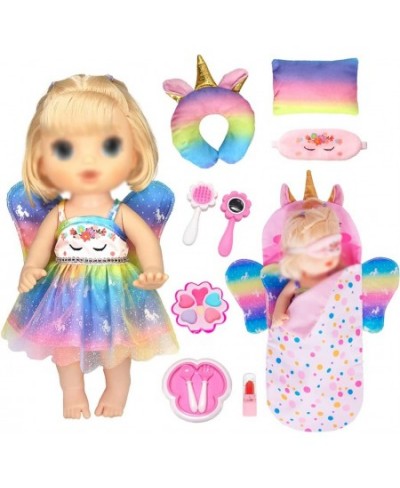 Doll Clothes Accessories Set Include Dress Pillow Sleeping Bag Toys Play Set for 10 -12 Inch Dolls 14 to 14.5 Inch Dolls (No ...