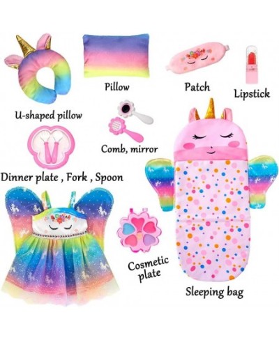 Doll Clothes Accessories Set Include Dress Pillow Sleeping Bag Toys Play Set for 10 -12 Inch Dolls 14 to 14.5 Inch Dolls (No ...