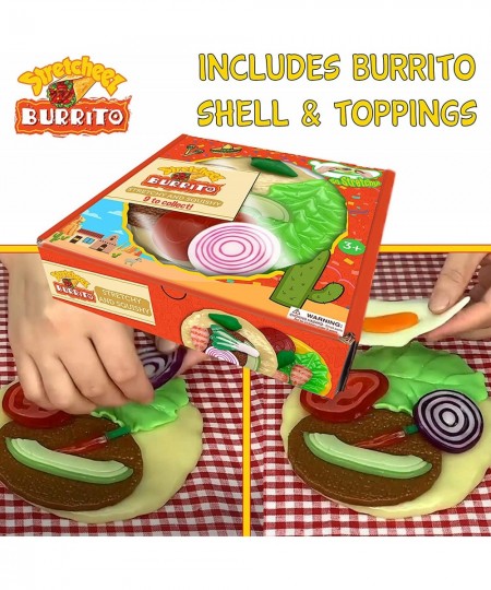 Stretcheez Burrito Two Pack - Play Food for Kids - Stretchy Pretend Food & Toppings - Mix & Match - Collect Them All - Works ...