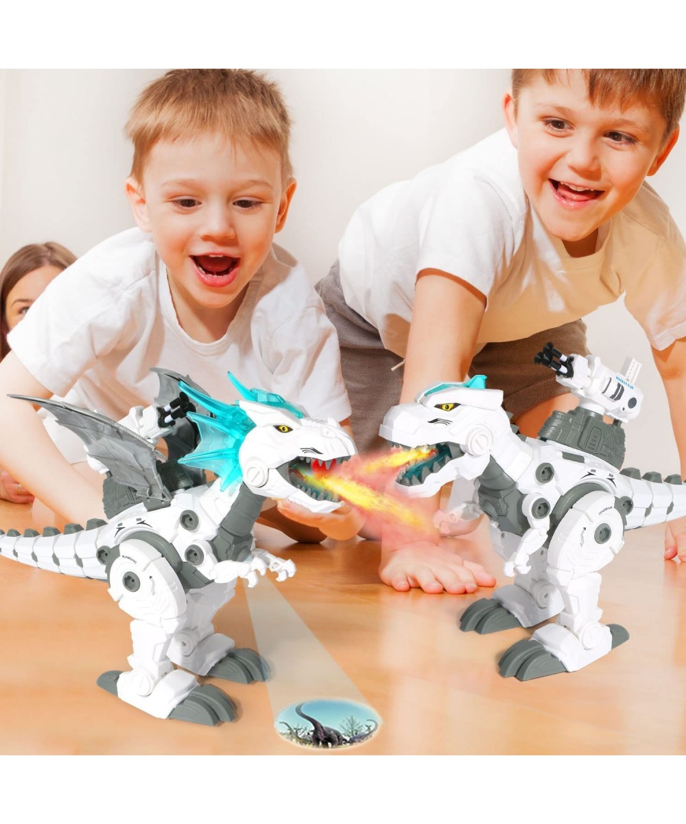 Boys STEM Take Apart Dinosaur - Walking Dinosaur with Water Mist Spray & LED Lights Glowing Eyes & Projection Toys for 6 7 8 ...