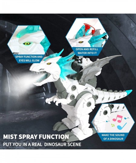 Boys STEM Take Apart Dinosaur - Walking Dinosaur with Water Mist Spray & LED Lights Glowing Eyes & Projection Toys for 6 7 8 ...