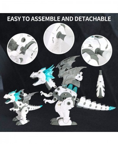 Boys STEM Take Apart Dinosaur - Walking Dinosaur with Water Mist Spray & LED Lights Glowing Eyes & Projection Toys for 6 7 8 ...