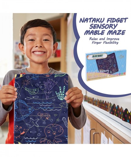 Fidget Sensory Fabric Toys - Marble Maze Mat Great for Children and Adult with Autism ADHD to Relieve Stress Anxiety and Impr...