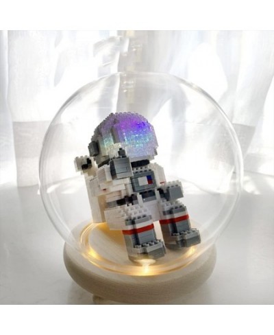 Uvini Astronaut Mini Building Blocks Model with LED Light and Space Capsule STEM Building Toy Micro Blocks Gifts for Kids or ...