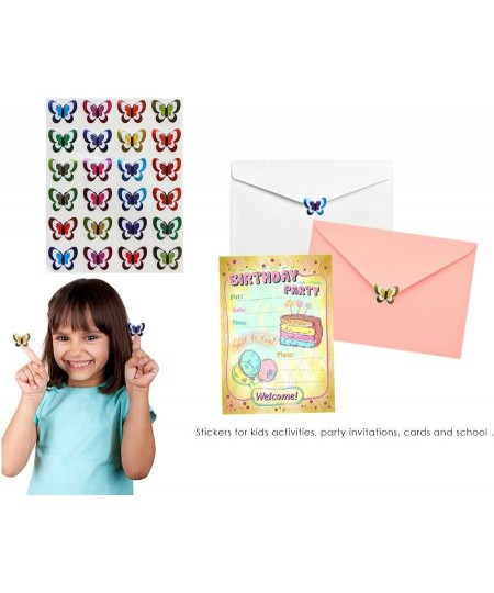 Butterfly Stickers for Kids in Metallic Colors - Butterflies Decorative Craft Sticker - 240 Pack $17.38 - Kids' Stickers