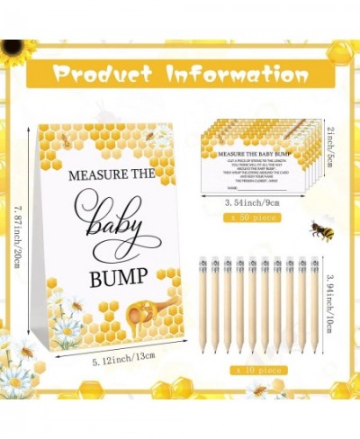 65 Pieces Baby Shower Games Include Measure the Baby Bump Sign How Big is Mommy's Belly Sign and 50 Guessing Cards 10 Pencils...