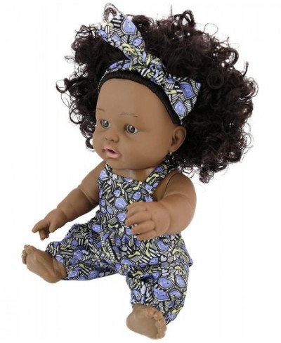 12 inch Reborn African American Black Doll Toy with Realistic Afro Hair 2 Summer Dresses and Beach Toy Prop for Girls Toddler...