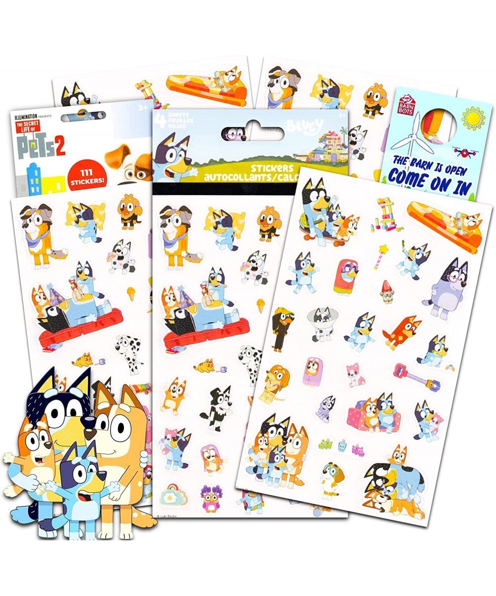 Bluey Sticker Set for Kids - Bluey Party Supplies Bundle with 4 Sheets of Bluey Stickers Plus Bonus Stickers More (Bluey Craf...