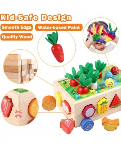 Toddler Wooden Educational Montessori Toys Baby Gifts for 2 3 4 Year Old Girls & Boys Fine Motor Skill Carrot Harvest & Shape...