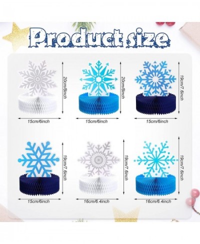 12 Pieces Snowflake Frozen Christmas Party Supplies Snowflake Honeycomb Centerpieces Snowflake Birthday Party Decoration Wint...