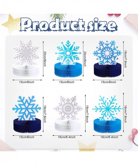 12 Pieces Snowflake Frozen Christmas Party Supplies Snowflake Honeycomb Centerpieces Snowflake Birthday Party Decoration Wint...