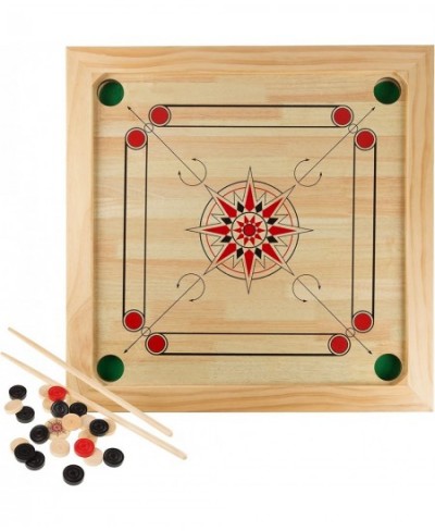 Deluxe Wooden Large Size Carrom Table Game Set - Includes Cue Sticks Coins Queen and Striker! $119.92 - Board Games