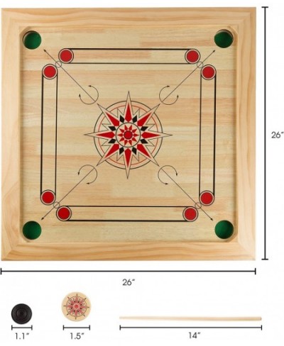 Deluxe Wooden Large Size Carrom Table Game Set - Includes Cue Sticks Coins Queen and Striker! $119.92 - Board Games