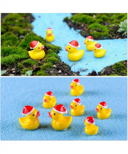 80 Pieces Mini Ducks 8 Colors Miniature Figures Micro Fairy Garden Landscape Aquarium Dollhouse Ornament Potted Plants Decora...