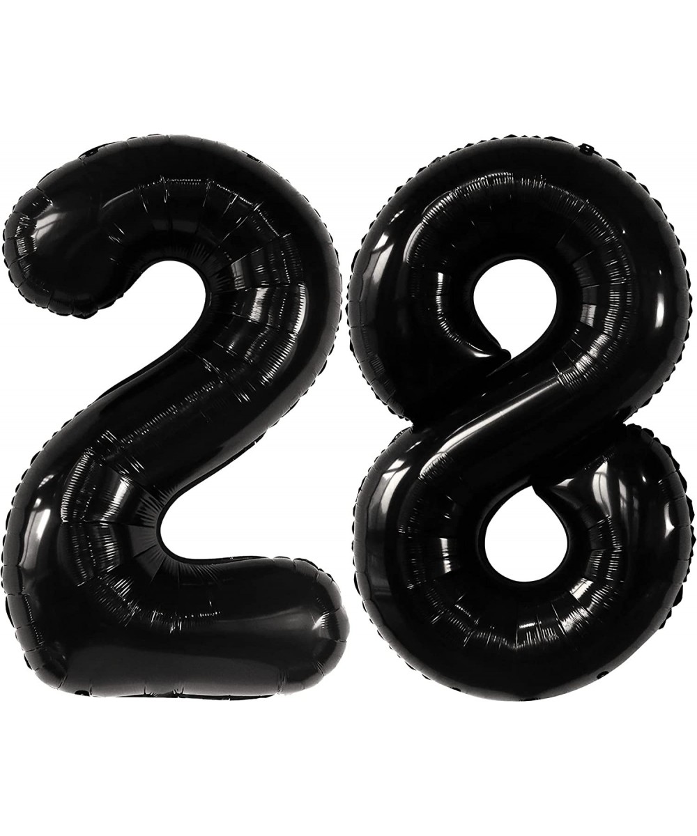 Large 28 Balloon Number Black - 40 Inch | Black 28 Birthday Balloons 28th Birthday Decorations for Men Women | 28 Balloons fo...