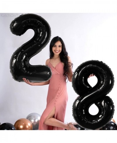 Large 28 Balloon Number Black - 40 Inch | Black 28 Birthday Balloons 28th Birthday Decorations for Men Women | 28 Balloons fo...