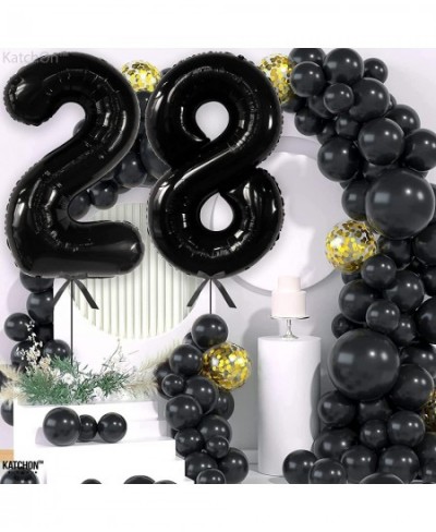 Large 28 Balloon Number Black - 40 Inch | Black 28 Birthday Balloons 28th Birthday Decorations for Men Women | 28 Balloons fo...