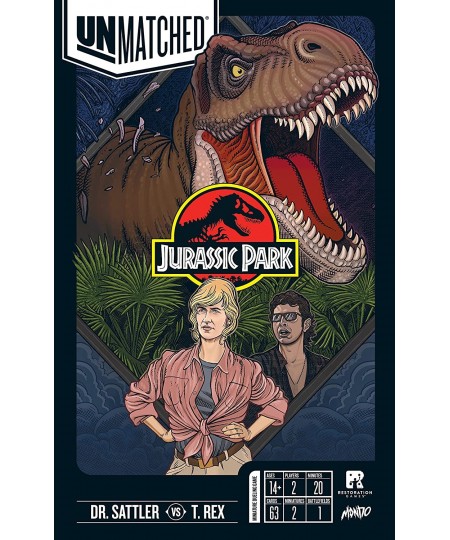 Unmatched: Jurassic Park Dr. Sattler vs. T. Rex Black $49.26 - Board Games