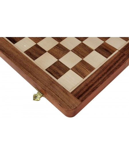 Wooden Chess Set with Magnet for Travel Maple and Acacia Foldable for Storage of Pieces Board Games for Adults and Family Siz...