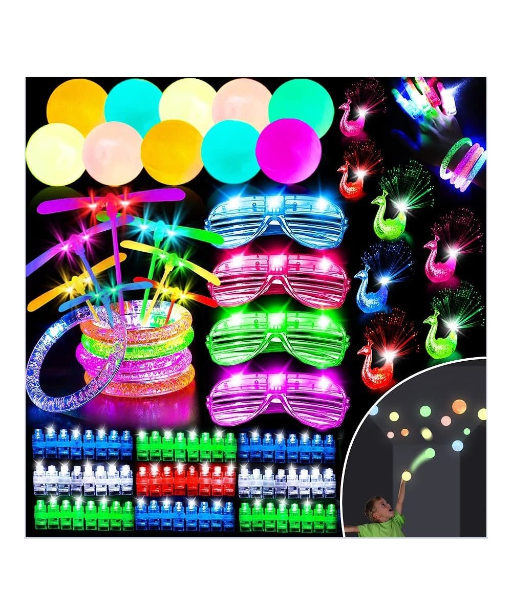 88 Pcs Mardi Gras Party Supplies Favors Glow In the Dark for Kids Adults LED Glasses Glow Sticks Bracelets Finger Lights Stic...