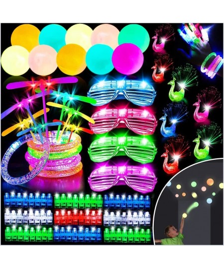 88 Pcs Mardi Gras Party Supplies Favors Glow In the Dark for Kids Adults LED Glasses Glow Sticks Bracelets Finger Lights Stic...