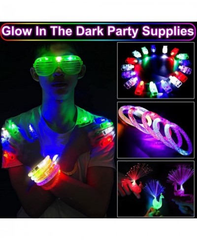 88 Pcs Mardi Gras Party Supplies Favors Glow In the Dark for Kids Adults LED Glasses Glow Sticks Bracelets Finger Lights Stic...