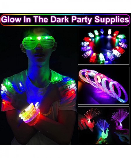 88 Pcs Mardi Gras Party Supplies Favors Glow In the Dark for Kids Adults LED Glasses Glow Sticks Bracelets Finger Lights Stic...