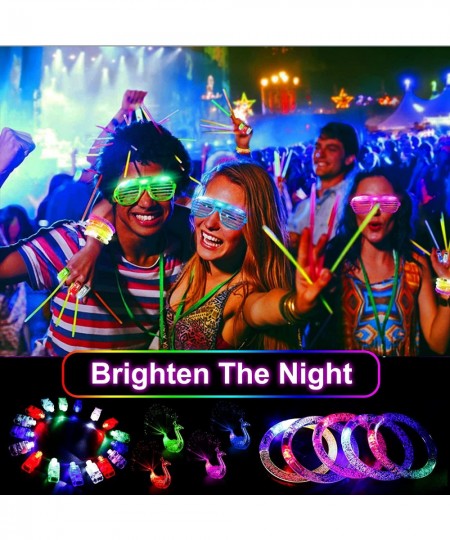 88 Pcs Mardi Gras Party Supplies Favors Glow In the Dark for Kids Adults LED Glasses Glow Sticks Bracelets Finger Lights Stic...