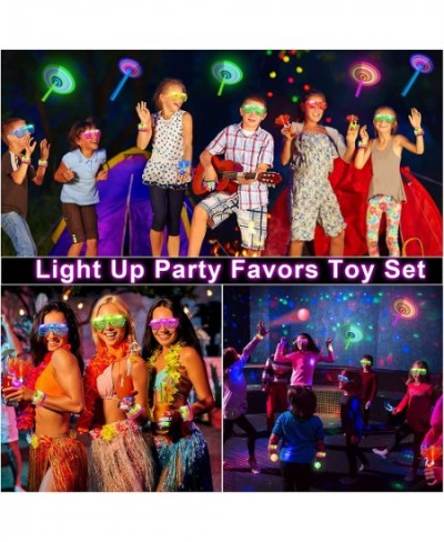 88 Pcs Mardi Gras Party Supplies Favors Glow In the Dark for Kids Adults LED Glasses Glow Sticks Bracelets Finger Lights Stic...