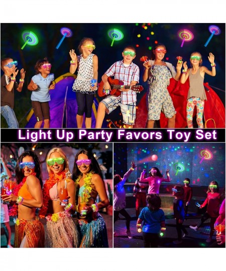 88 Pcs Mardi Gras Party Supplies Favors Glow In the Dark for Kids Adults LED Glasses Glow Sticks Bracelets Finger Lights Stic...