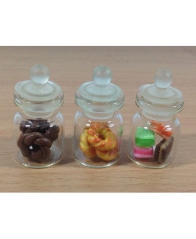 3pc Miniature Cake Food Candy Dollhouse Cake in Clear Glass Mini Bottle Fruit Mix Lemon MF007 $18.58 - Dollhouse Accessories