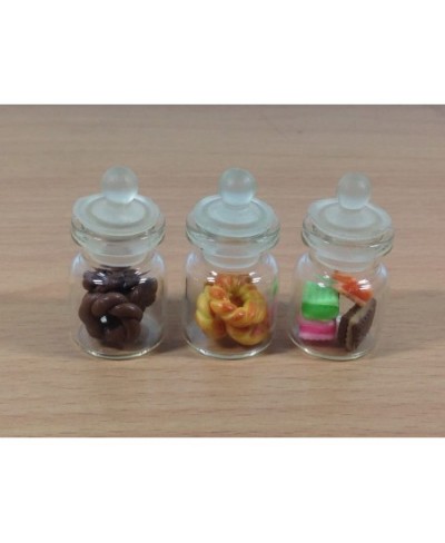 3pc Miniature Cake Food Candy Dollhouse Cake in Clear Glass Mini Bottle Fruit Mix Lemon MF007 $18.58 - Dollhouse Accessories