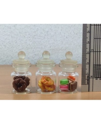 3pc Miniature Cake Food Candy Dollhouse Cake in Clear Glass Mini Bottle Fruit Mix Lemon MF007 $18.58 - Dollhouse Accessories