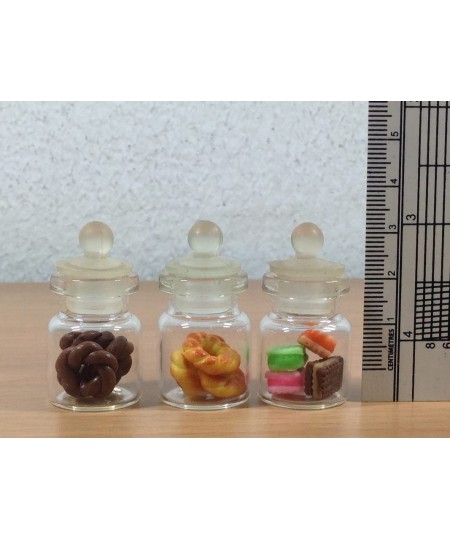 3pc Miniature Cake Food Candy Dollhouse Cake in Clear Glass Mini Bottle Fruit Mix Lemon MF007 $18.58 - Dollhouse Accessories