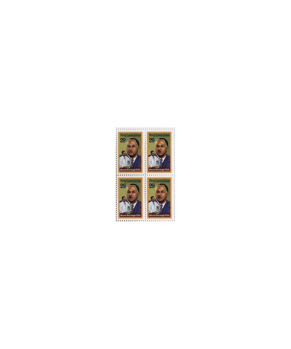 Percy LAVON Julian Black Heritage 4 x 29 Cent US Postage Stamps Scott 2746 $16.19 - Collectibles Display & Storage