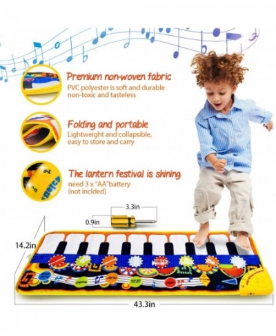 Musical?Piano Mat 19?Keys?Piano Keyboard Play Mat?Kids?Early Education Music Toys?Music Mat?Build-in Speaker & Recording?Touc...