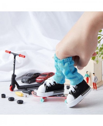 Mini Finger Scooter Kit Plastic Finger Scooter & Skateboarding Set with Trousers and Mini Cloth Shoe for Party Favors $24.75 ...