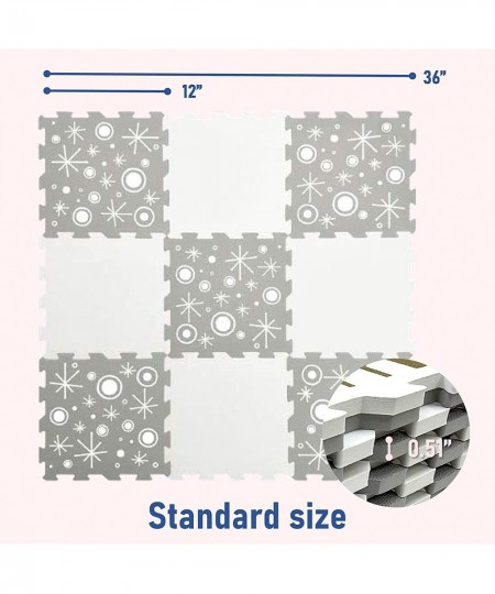 EVA Foam Puzzle Play Mat for Toddlers Kids and Children| White Starry Sky Style Interlocking Tile for Floor and Room Decor - ...