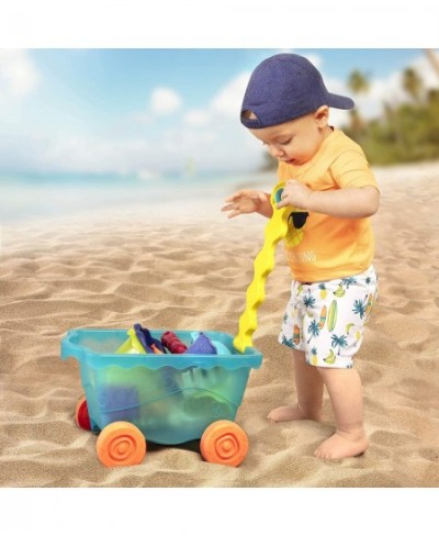 B. toys – Wavy-Wagon – Travel Beach Buggy (Sea Blue) with 11 Funky Sand Toys – Phthalates and BPA Free – 18 m+ $28.90 - Sandb...