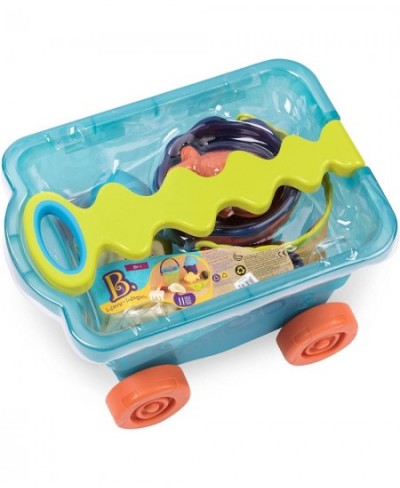 B. toys – Wavy-Wagon – Travel Beach Buggy (Sea Blue) with 11 Funky Sand Toys – Phthalates and BPA Free – 18 m+ $28.90 - Sandb...